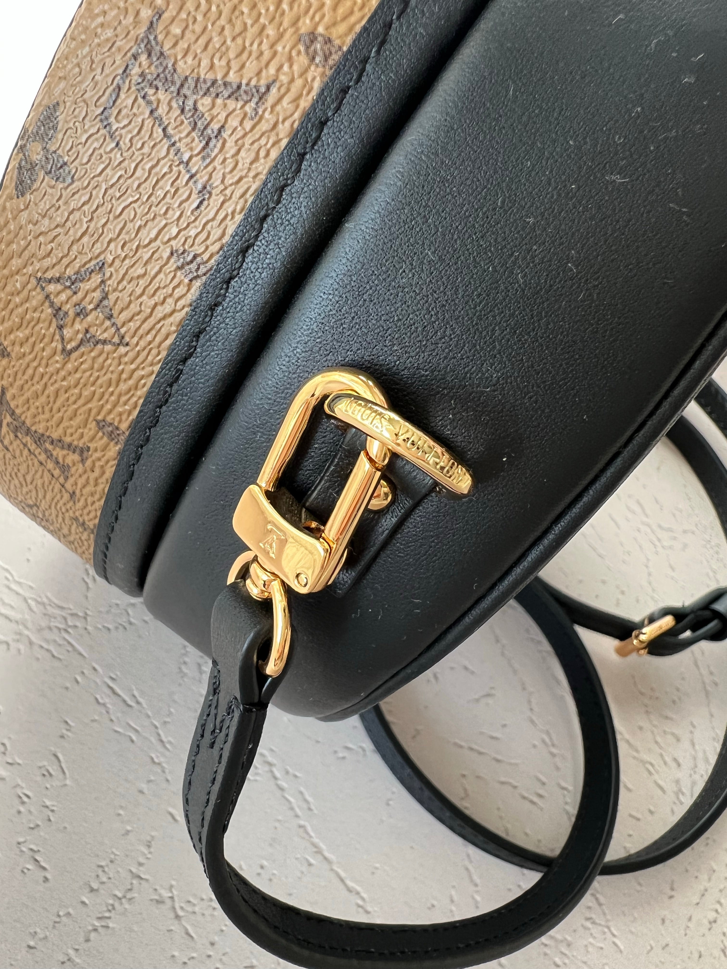 [TOP] Louis Vuitton LV Reverse Monogram Petit Boite Chapeau 22 ×8×20CM- Black