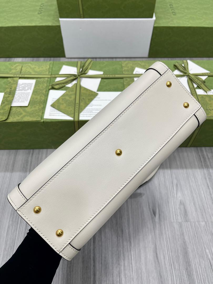 [TOP] GUCCI G*G Diana Medium Bag - White