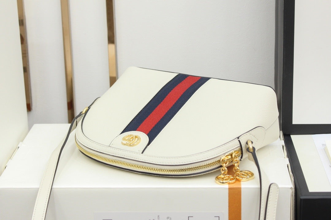 [TOP] GUCCI G*G Ophidia Messenger Bag - White