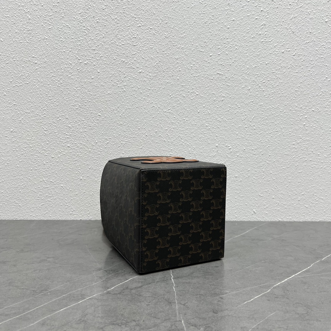 [TOP] CELINE Cuir Triomphe Handbag 15x15x15cm