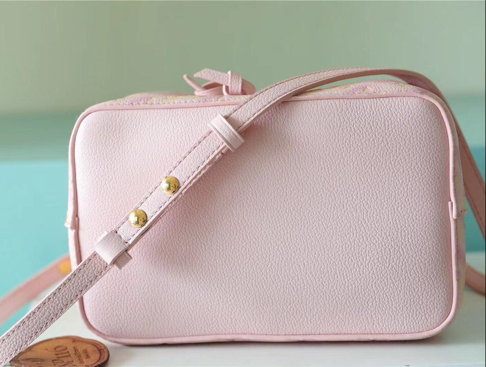 [TOP] Louis Vuitton LV Noe BB Bag 24x22x15cm - Pink/Yellow