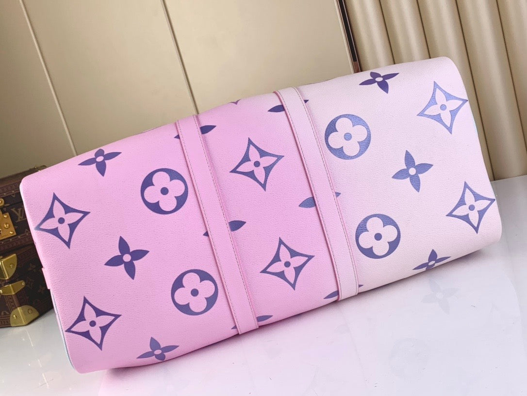 [TOP] Louis Vuitton LV Keepall 45 Sunrise Pastel-Pink