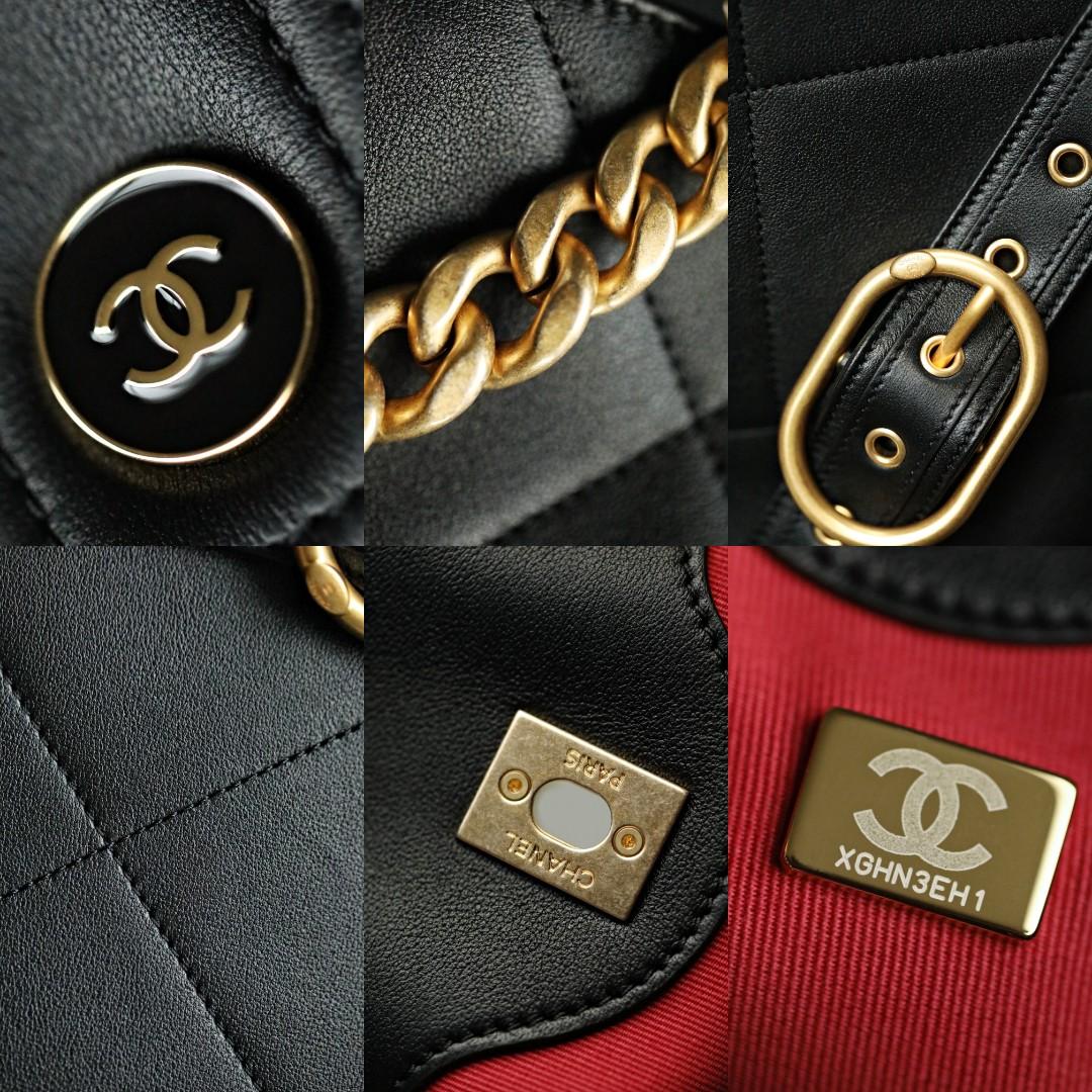 [TOP] CHANEL Hobo Quilted Bag 28CM - Black