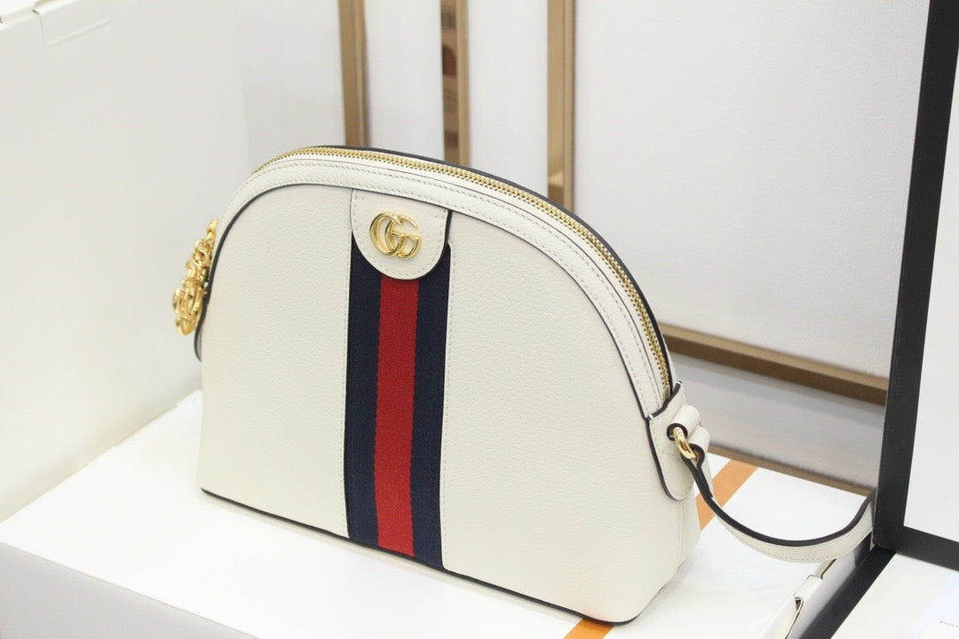 [TOP] GUCCI G*G Ophidia Messenger Bag - White