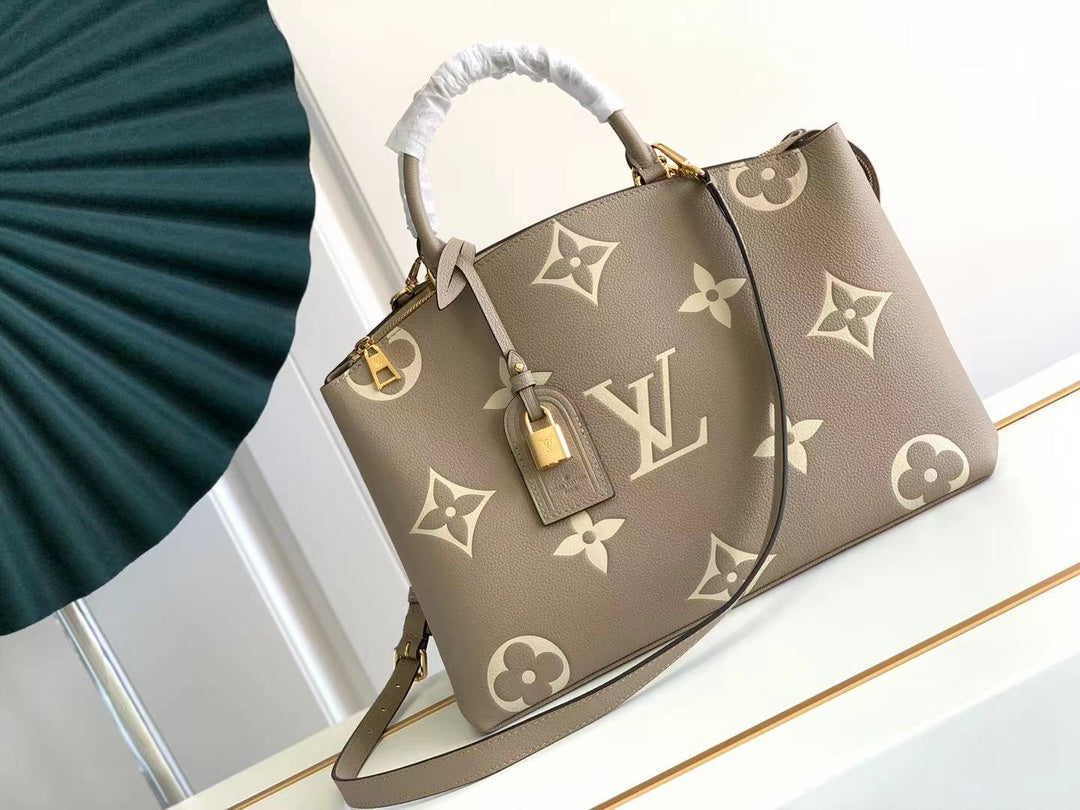 [TOP] Louis Vuitton LV L*V Grand Palais Monogram Empreinte Bi-Color Bag - Turtle Dove