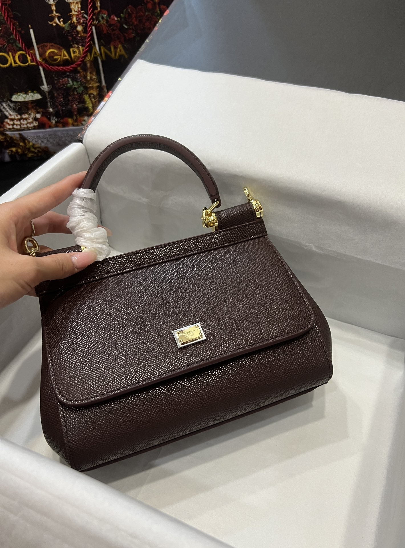 [TOP] Dolce & Gabbana D&G Leather Handbag 20×17×7 -  7 Color