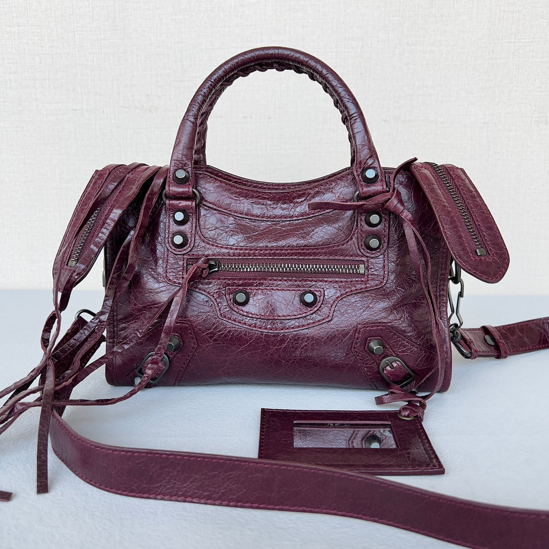 [TOP] BALENCIAGA Classic Small City Bag - Violet Prune