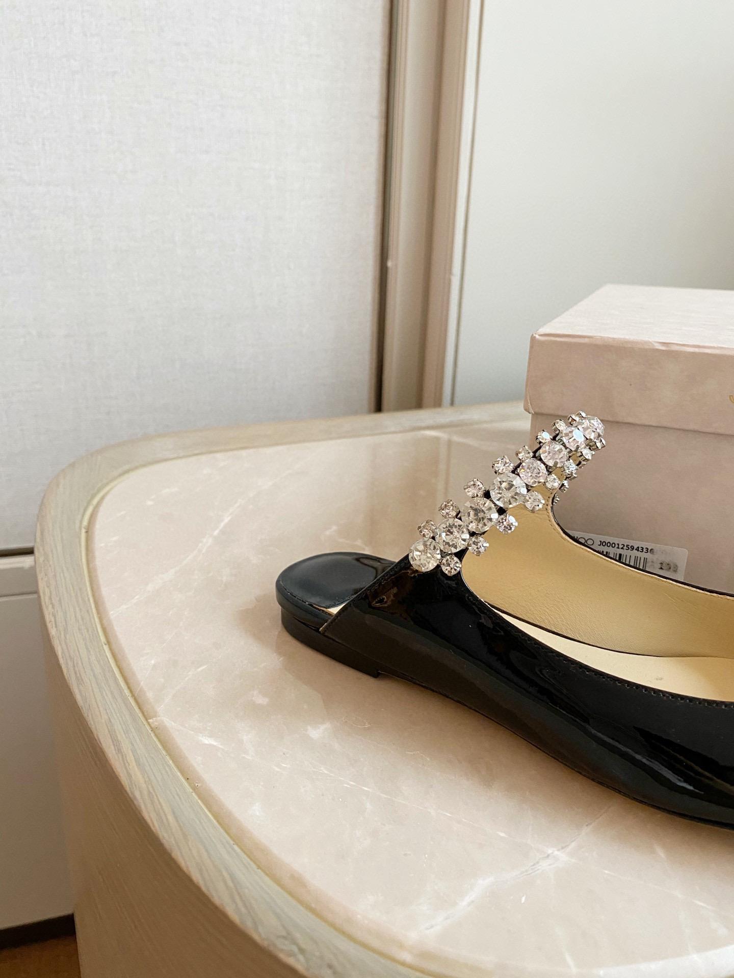 [TOP] Jimmy Choo Bing Flat Crystal - 4 Colours