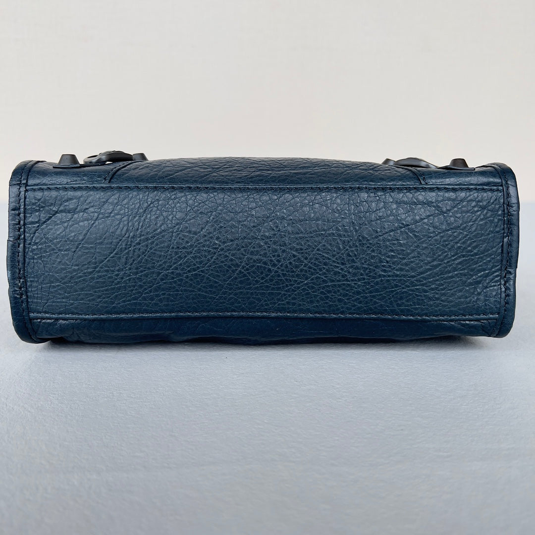 [TOP] BALENCIAGA Classic Small City Bag - Blue Petrol