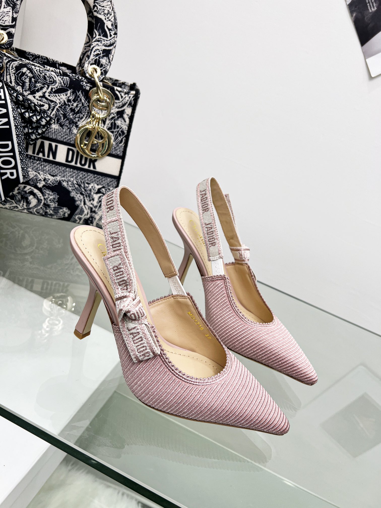 [TOP] Christian Dior Christian Dior J'a  Slingback High Heels - Pink