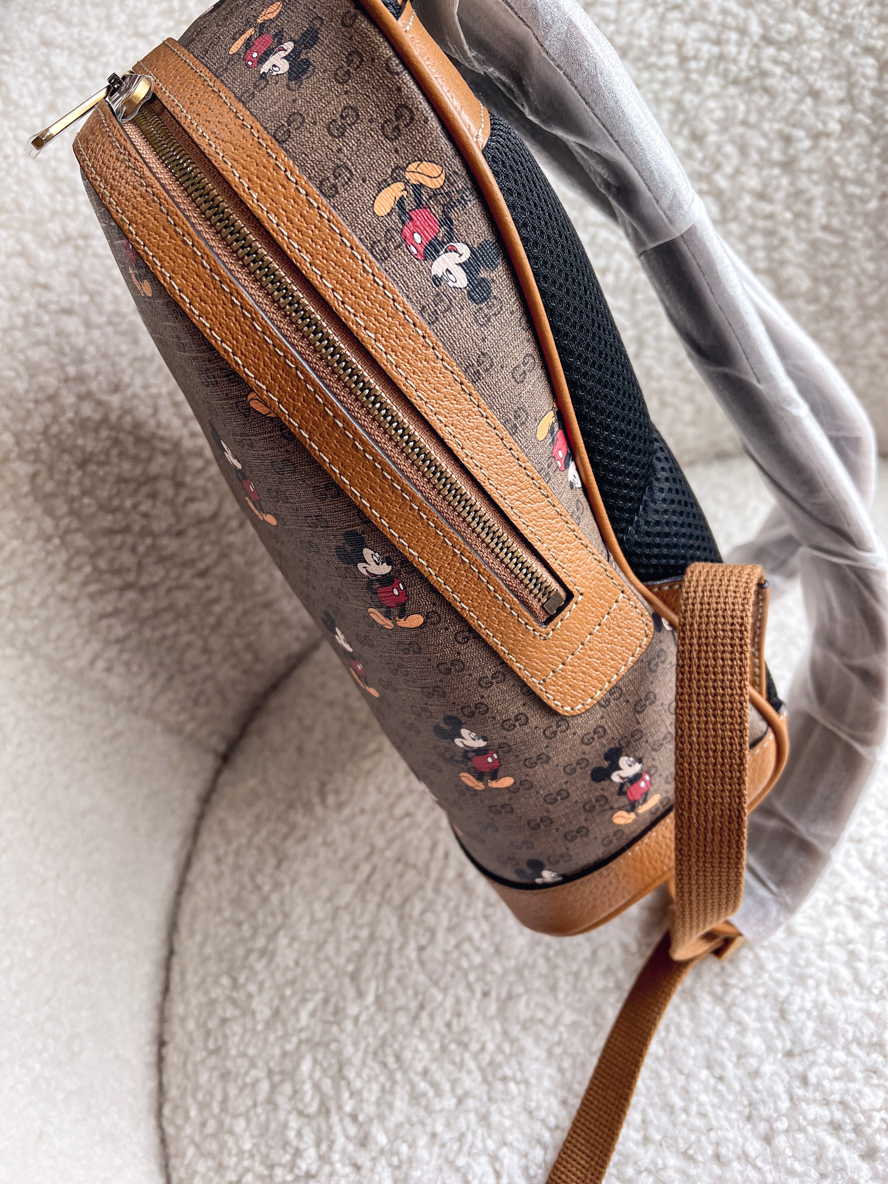 [TOP] GUCCI G*G Mini Supreme Monogram Mickey Mouse - Brown