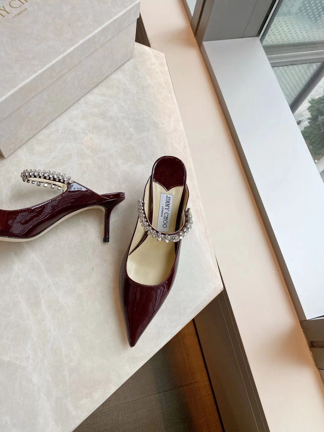 [TOP] Jimmy Choo Bing Heel 6.5cm Crystal Lambskin - 4 Colours