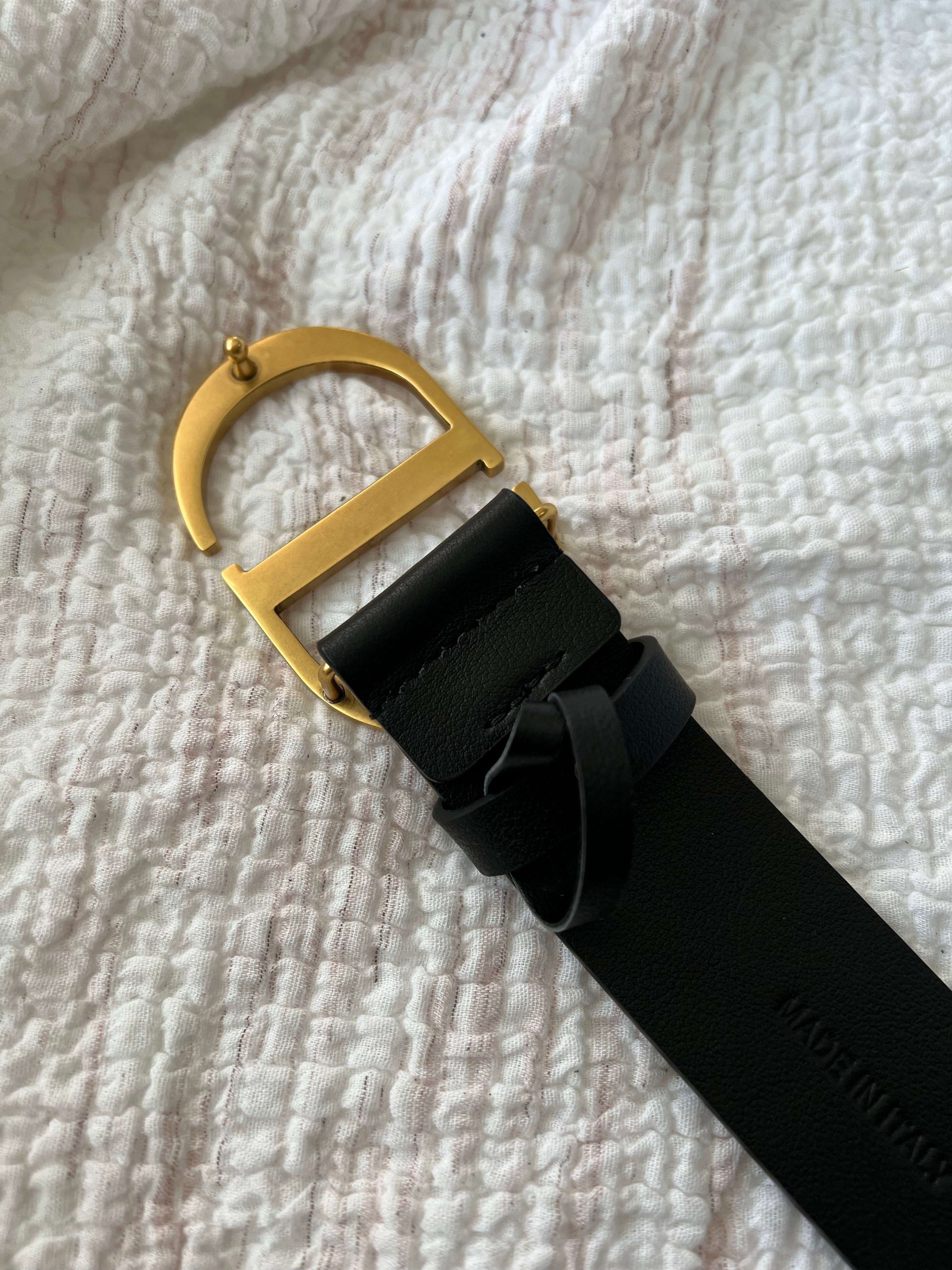 [Top] Christian Dior 30 Montaigne Belt 35mm - Black