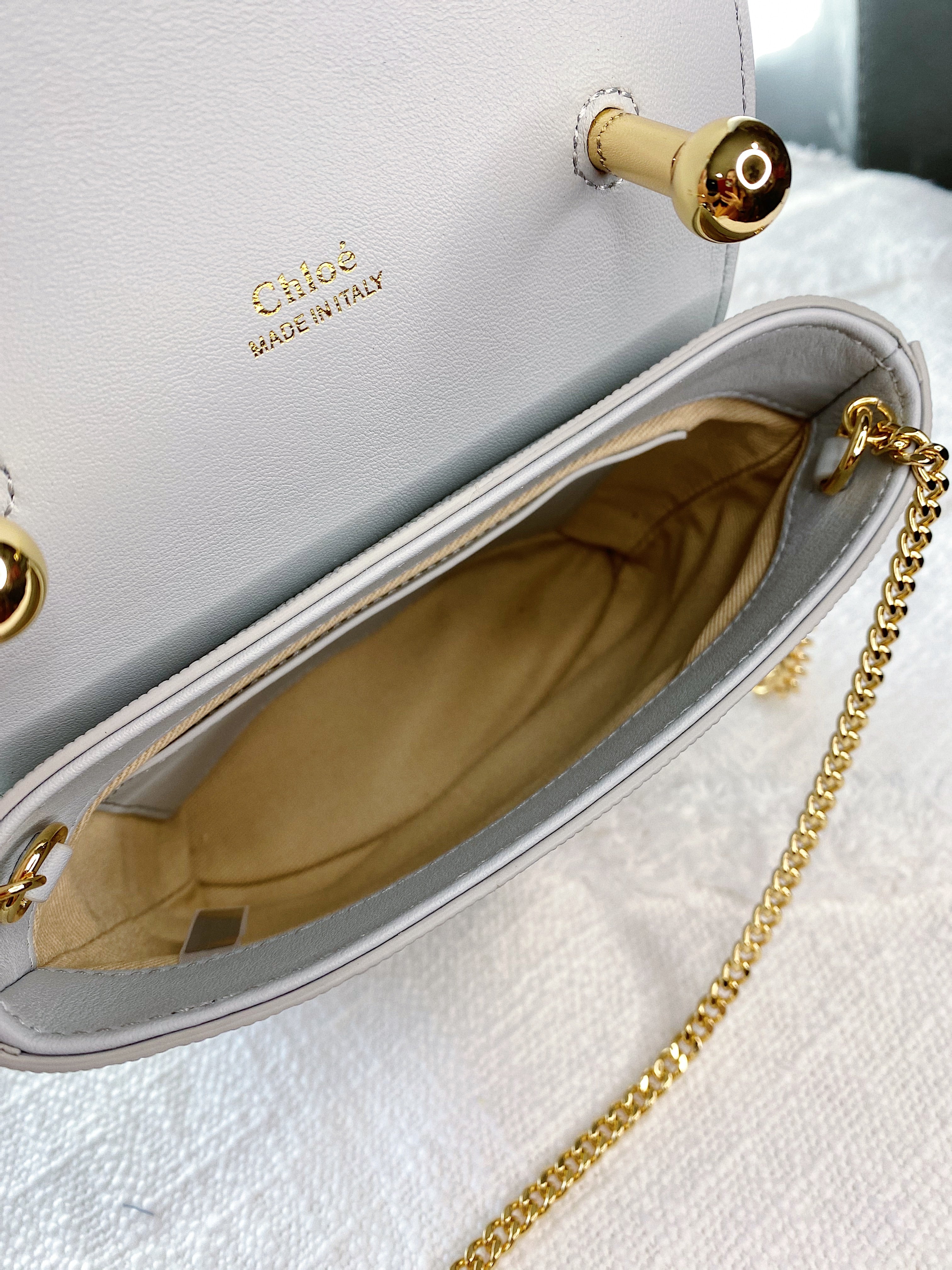 [TOP] Chloe Aby Lock Small Crossbody Bag - BABY BLUE