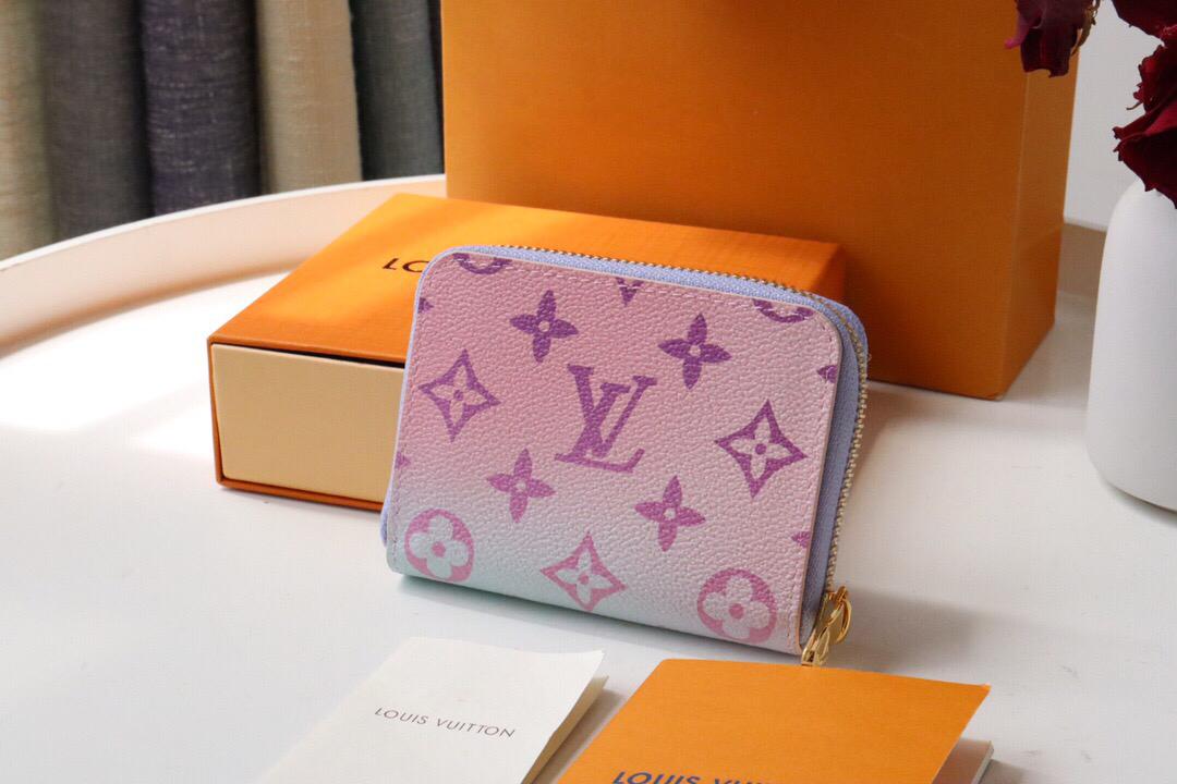 [TOP] Louis Vuitton LV L*V Zippy Coin/Card Holder - Pastel Sunrise