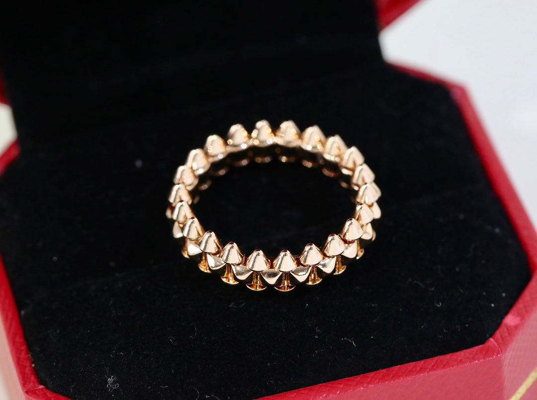 [TOP] Cartier Spike Class Ring - Rose Gold