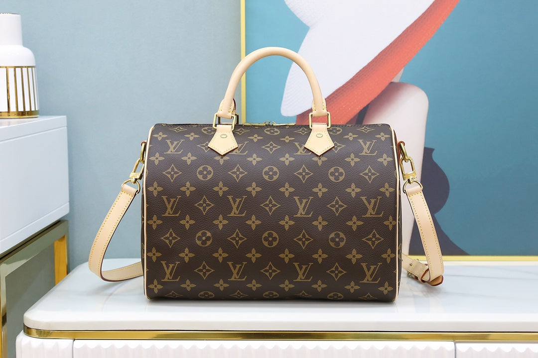 [TOP] Louis Vuitton LV  Speedy 30 Bag 30x21x17cm-Brown