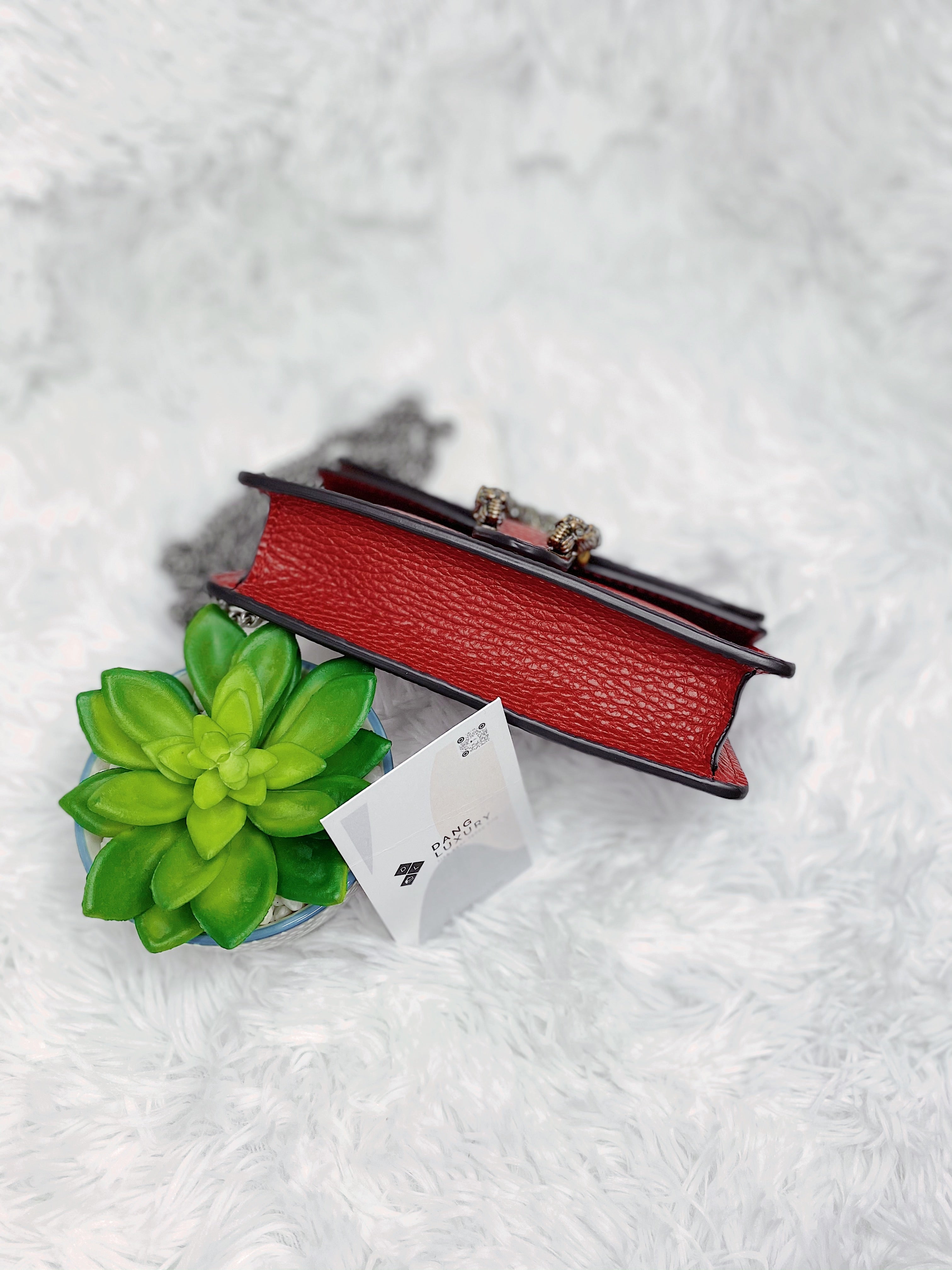 [TOP] GUCCI Dionysus Bag Leather Super Mini 16.5cm - RED