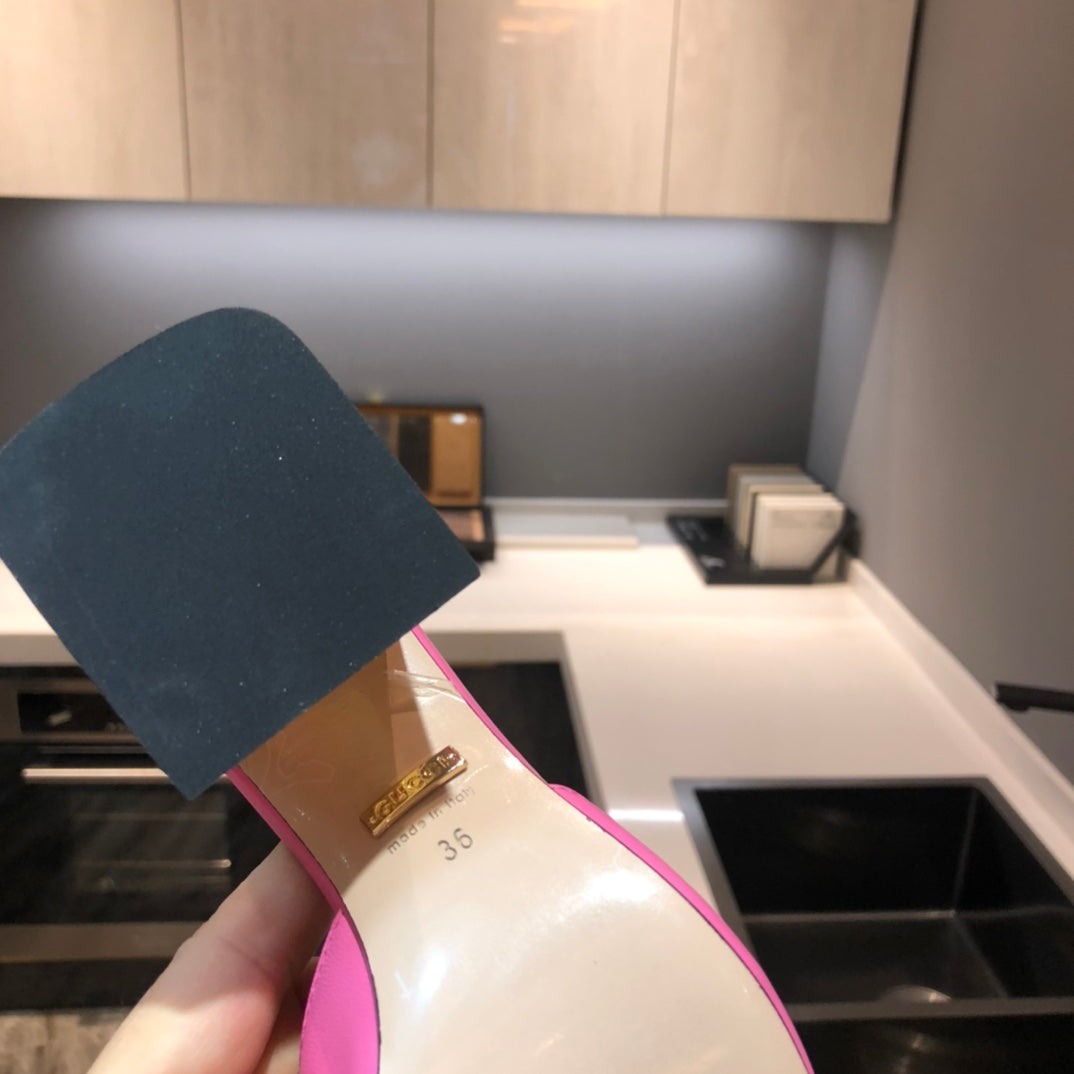 [TOP] GUCCI G*G Horsebit Slide Sandal Block Heels - Hot Pink