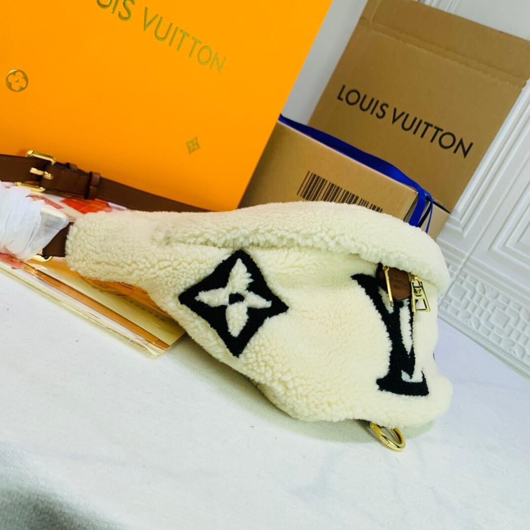 [TOP] Louis Vuitton LV  Teddy Bumbag 17.78 ×35.56 ×12.7 cm-White