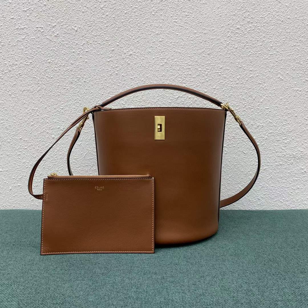 [TOP] CELINE Bucket 16 Bag - Brown