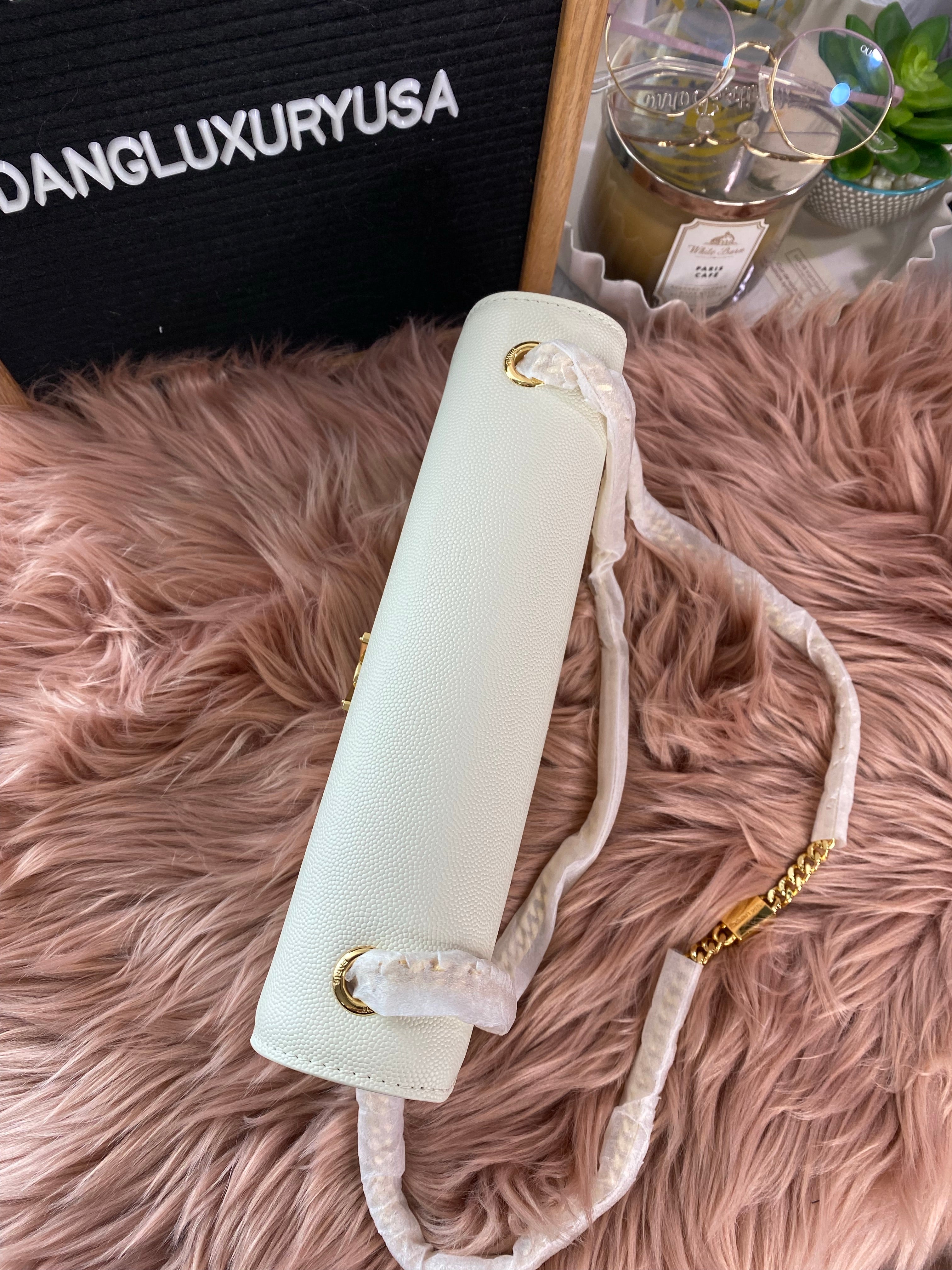 [TOP] Yves Saint Laurent YSL Kate Bag 24*14.5*5.5cm - White