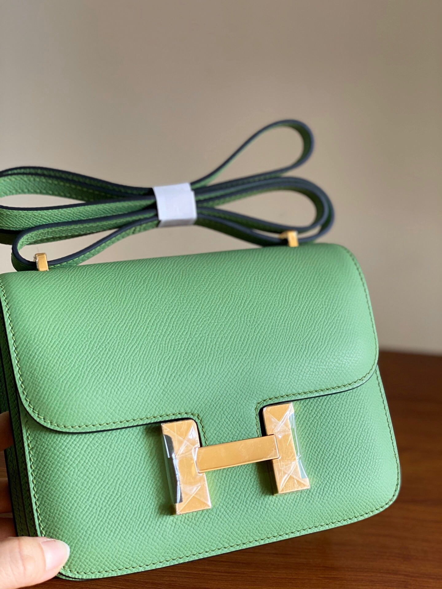 [TOP] HERMES Constance Bag 24cm - Green & GHW