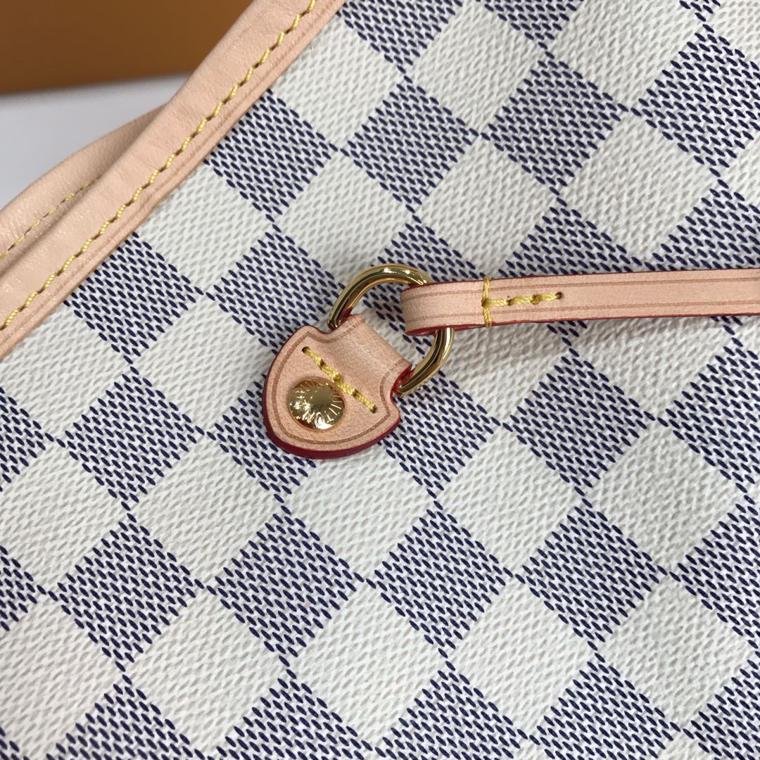 [TOP] Louis Vuitton LV L*V Neverfull GM Damier Azur - Beige