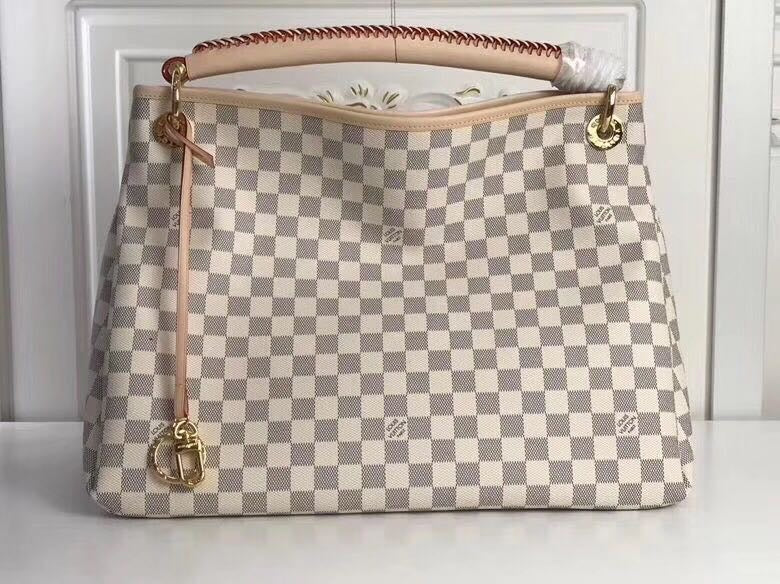 [TOP] Louis Vuitton LV  Damier Azur  Artsy MM 41 x 32 x 22 cm-Beige