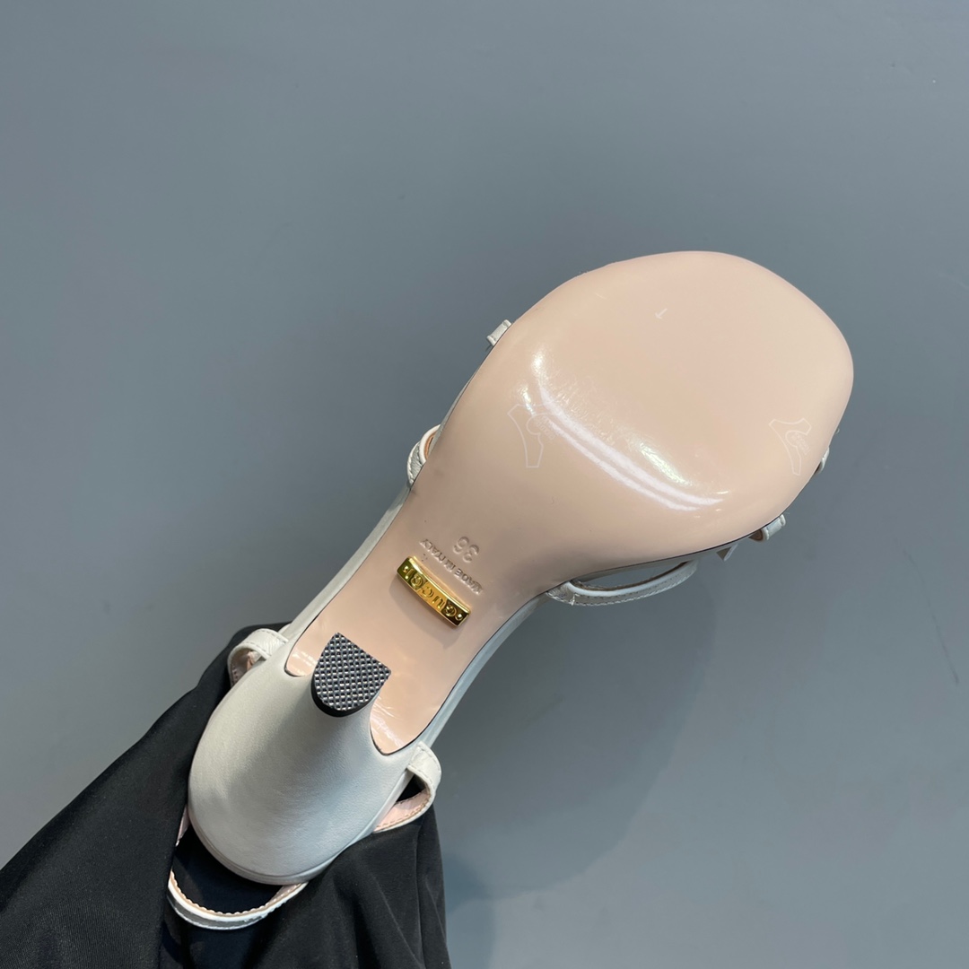 [TOP] GUCCI Woven Braid   Metal Buckle Sandals - White