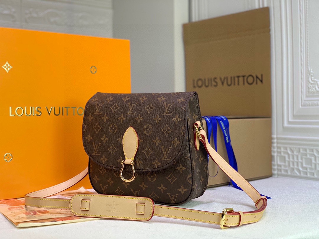 [TOP] Louis Vuitton LV LVSaint Cloud Monogram canvas bag