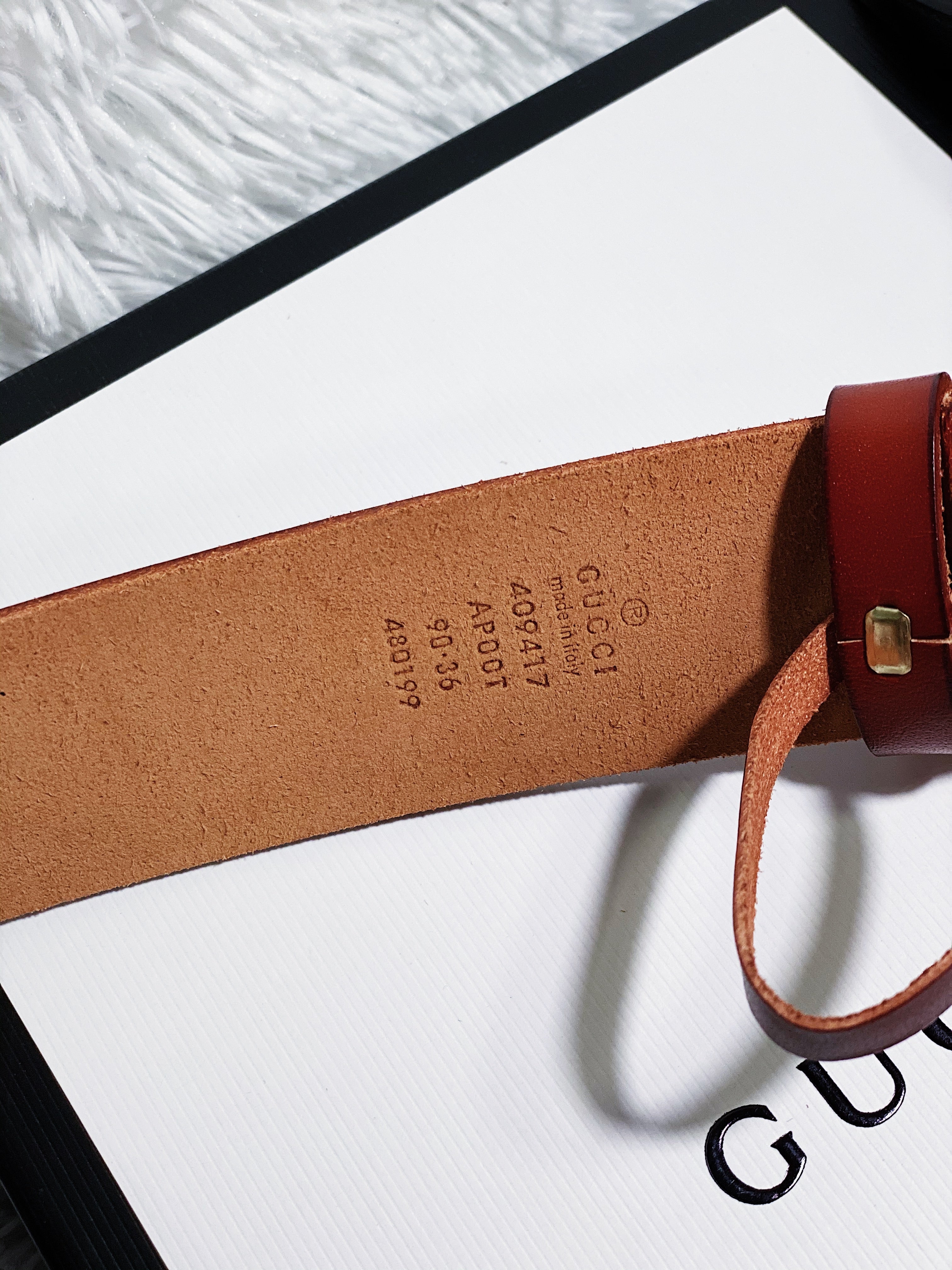 [TOP] GUCCI GG Buckle Leather Belt 3.8cm - Brown/Black