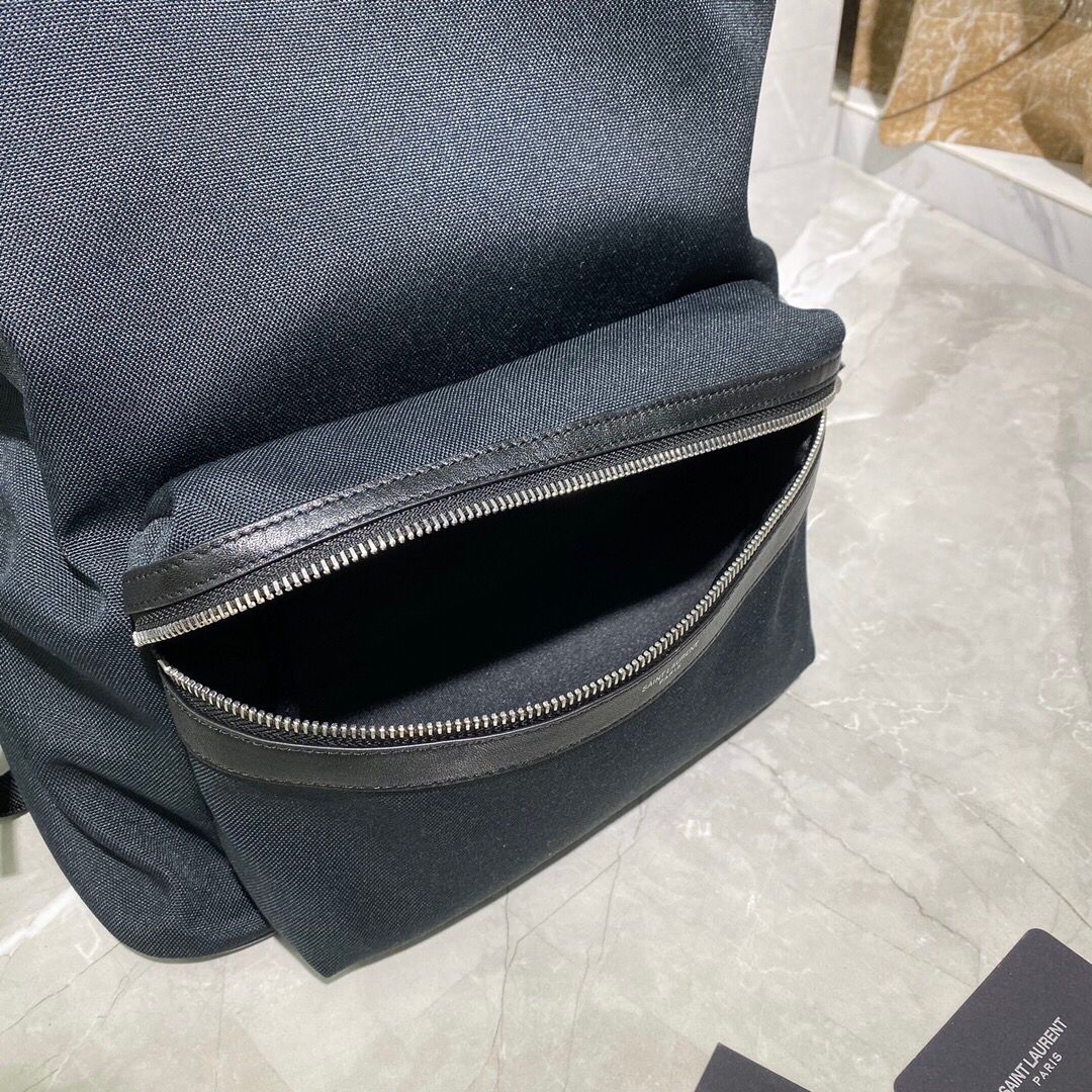 [TOP] Yves Saint Laurent YSL Canvas City Backpack - Black