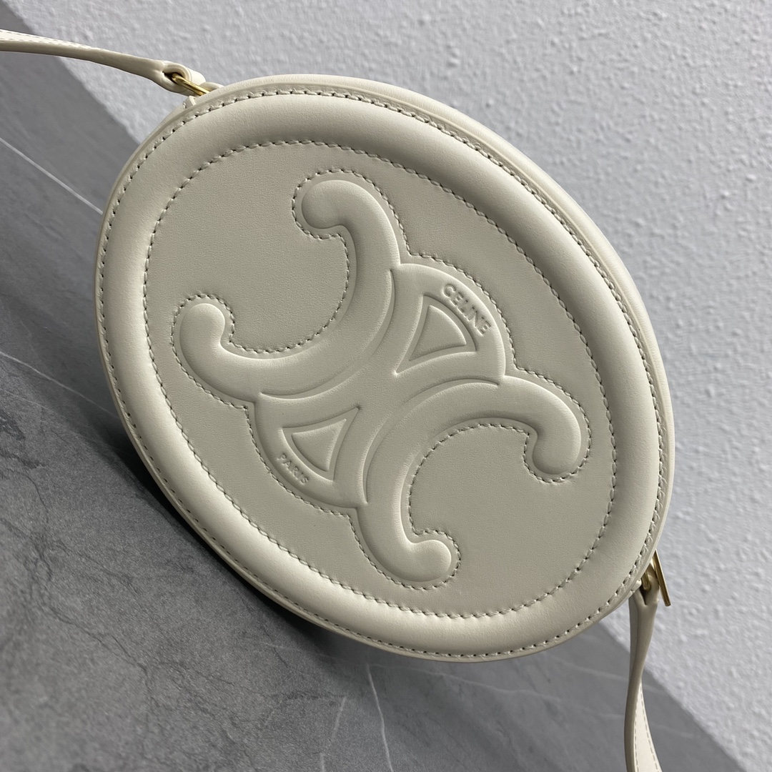 [TOP] CELINE Cuir Triomphe Oval Bag 16 X 12.5 X 4 cm - 3 Color