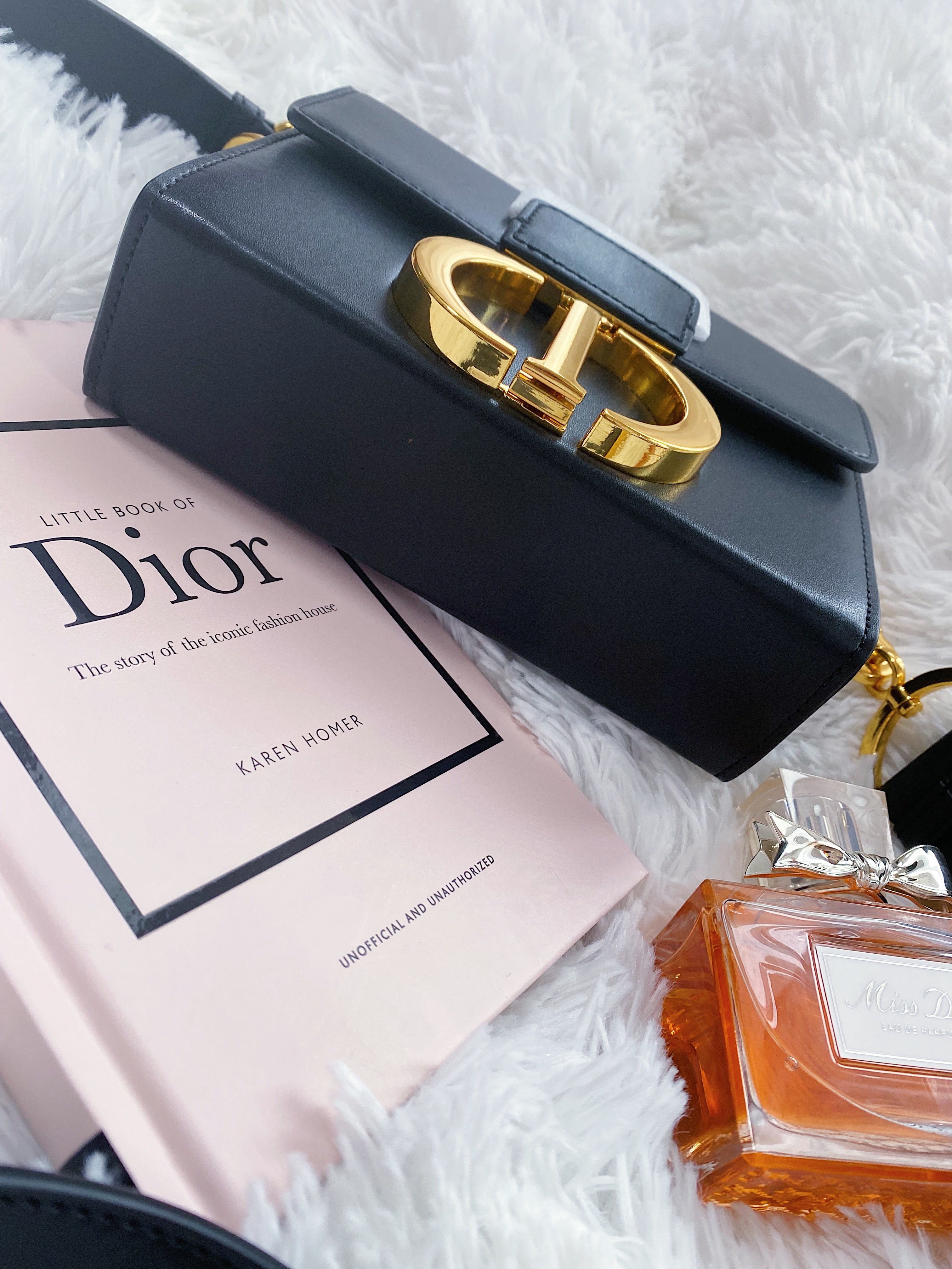 [Top] Christian Dior 30 Montaigne Box Bag - Black