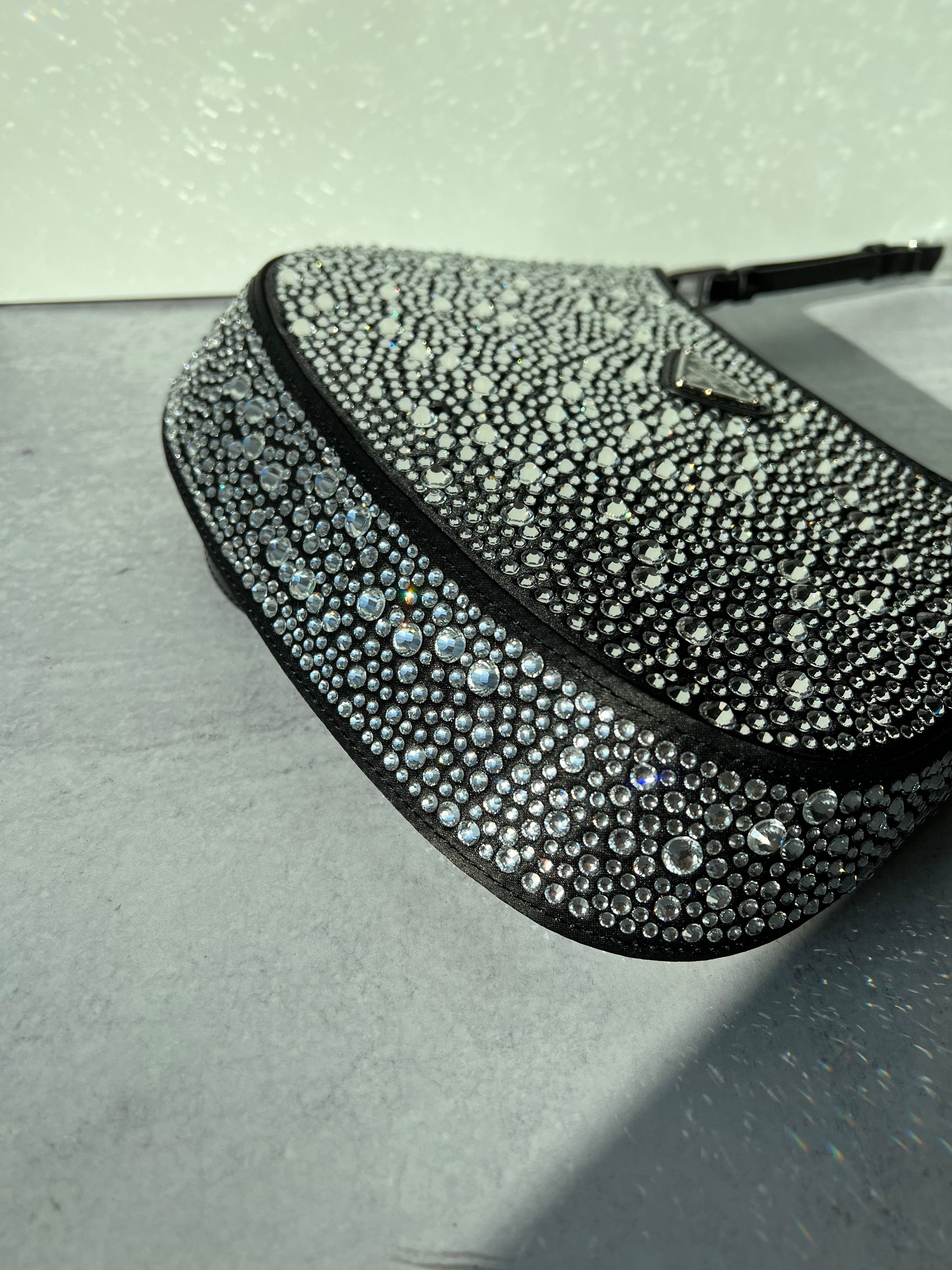 [TOP] PRADA Cleo Holiday Bag Crystal - Black