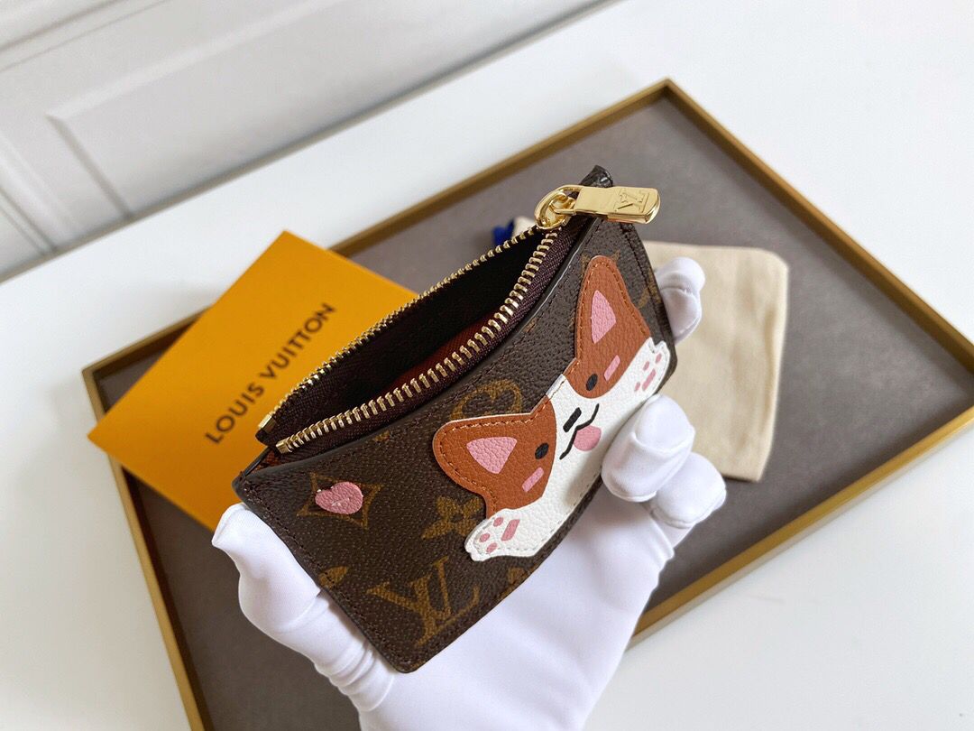 [TOP] Louis Vuitton LV £V Zippy Card Holder - Puppy
