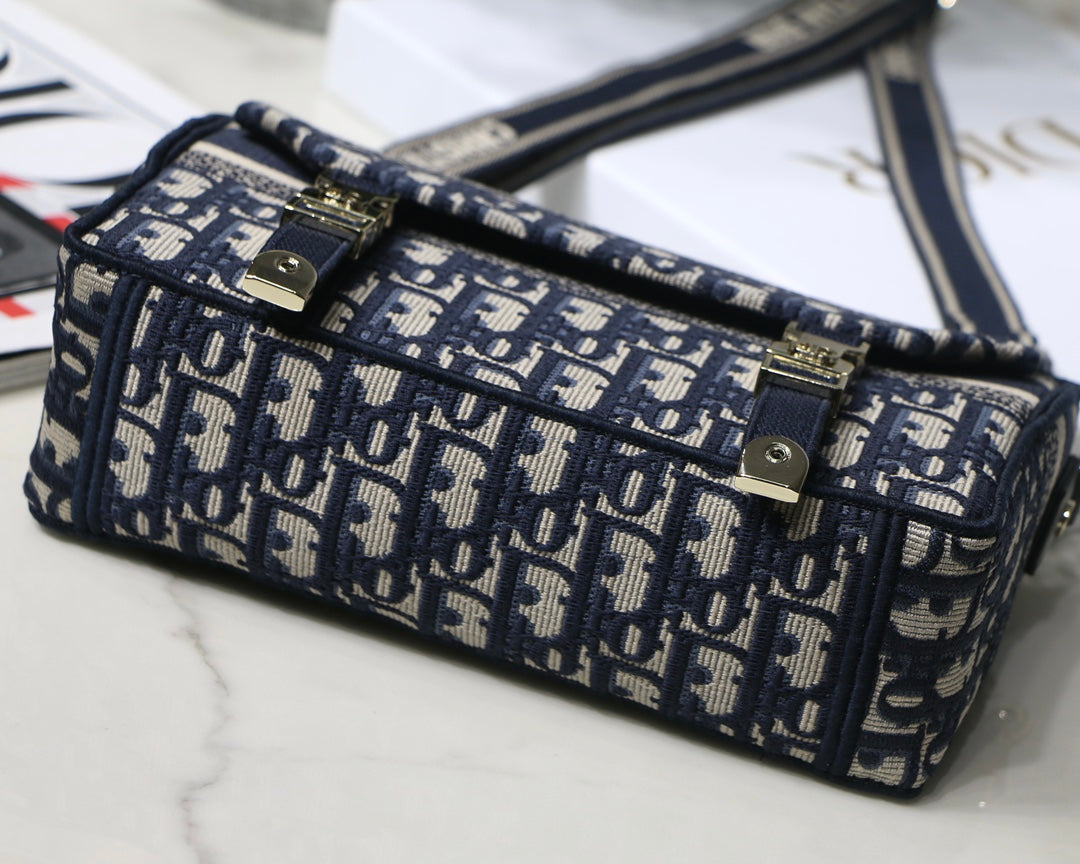 [TOP] Christian Dior Camp Oblique Small Bag - 23x15x8cm - Deep Blue