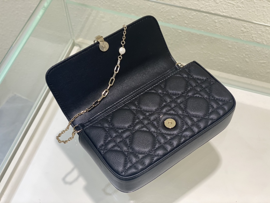 [TOP] Christian Dior Phone Pouch Bag 19cm-Black