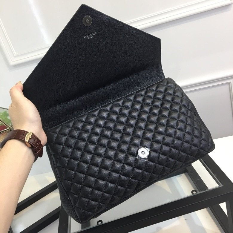 [TOP] Yves Saint Laurent YSL College Large Top Handle Bag - Black