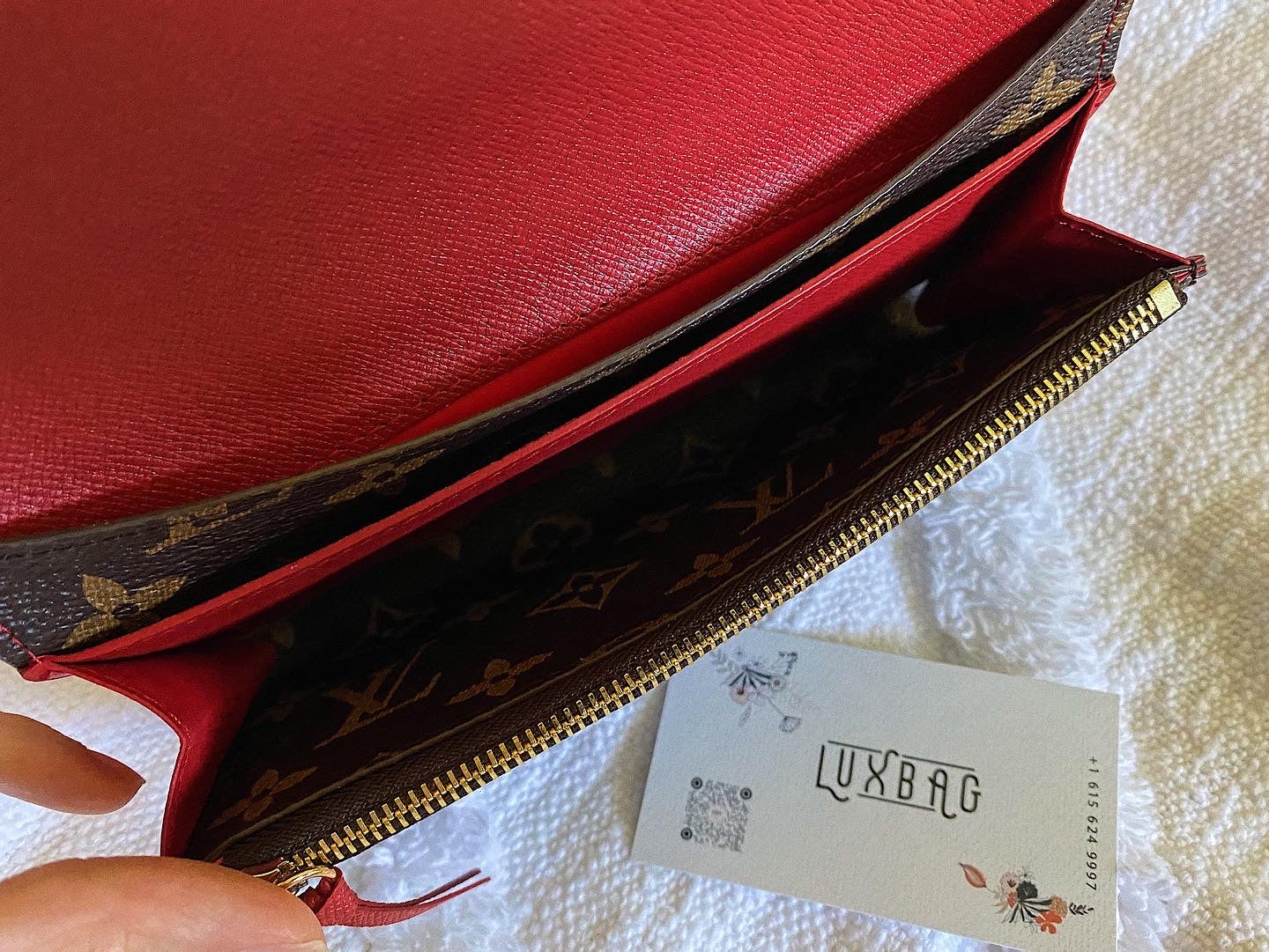 [TOP] Louis Vuitton LV Emilie Wallet Monogram Canvas