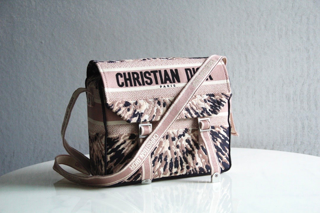 [TOP] Christian Dior Camp Embroidery Bag - Pink Tie Dye