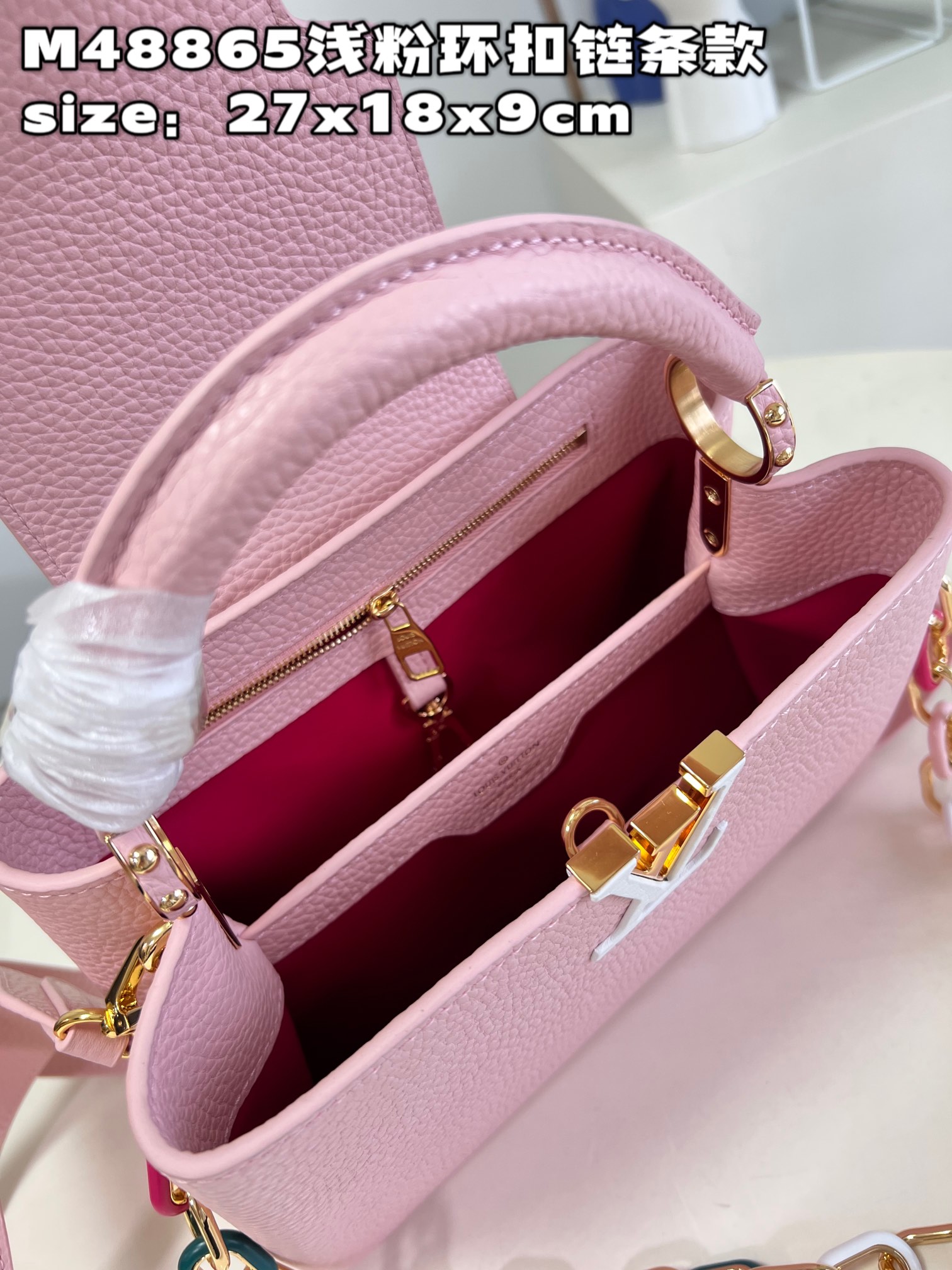 [TOP] Louis Vuitton LV Capucines Bag 3 Sizes- Pink