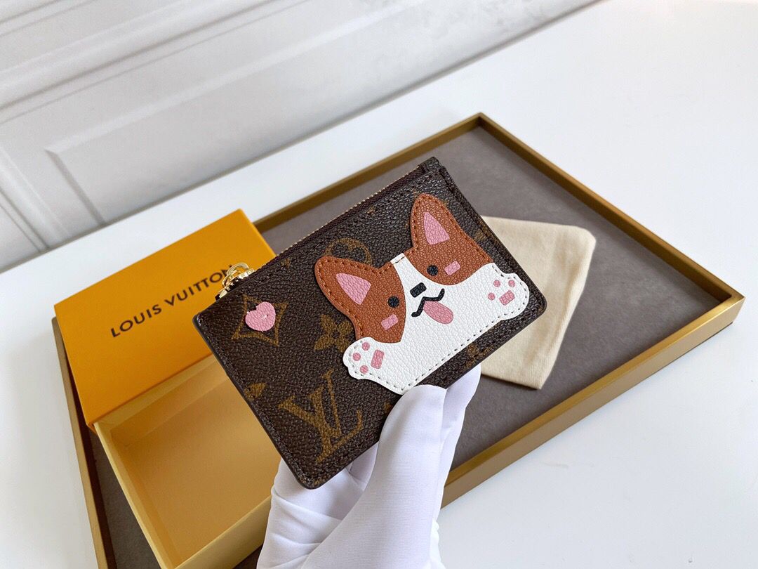 [TOP] Louis Vuitton LV £V Zippy Card Holder - Puppy