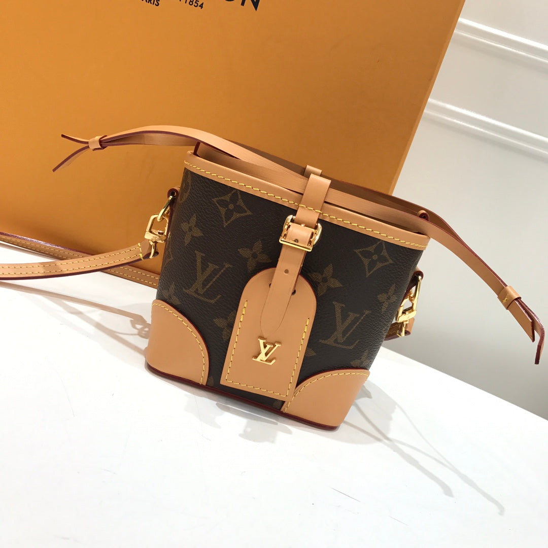 [TOP] Louis Vuitton LV  Noé Purse Monogram 11.5x12x11.5cm-Brown