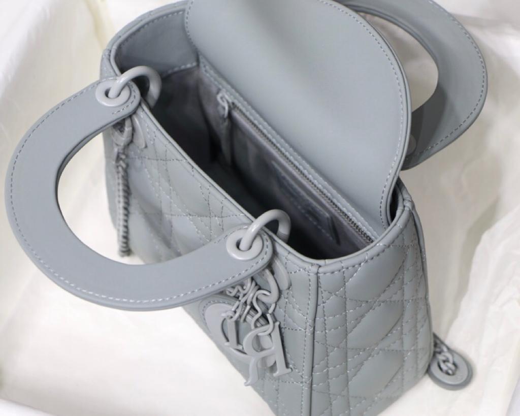 [TOP] Christian Dior Lady Christian Dior Bag Matte Mini - Grey