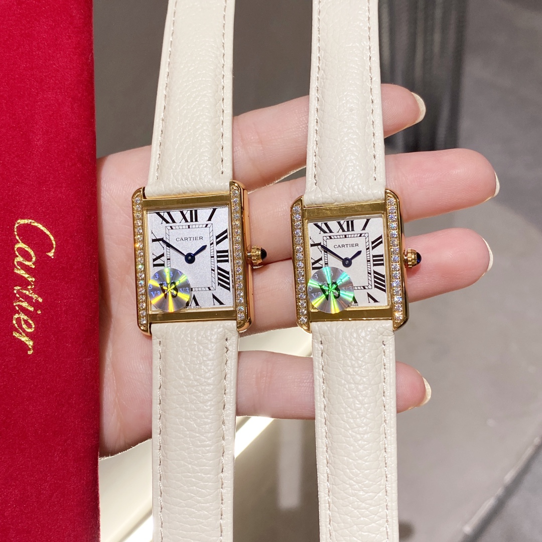 [TOP] Cartier TankSolo Watches  - White