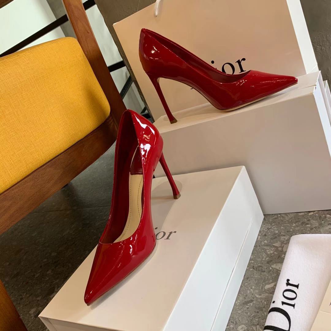 [TOP] Christian Dior Patent Leather High heel - Red