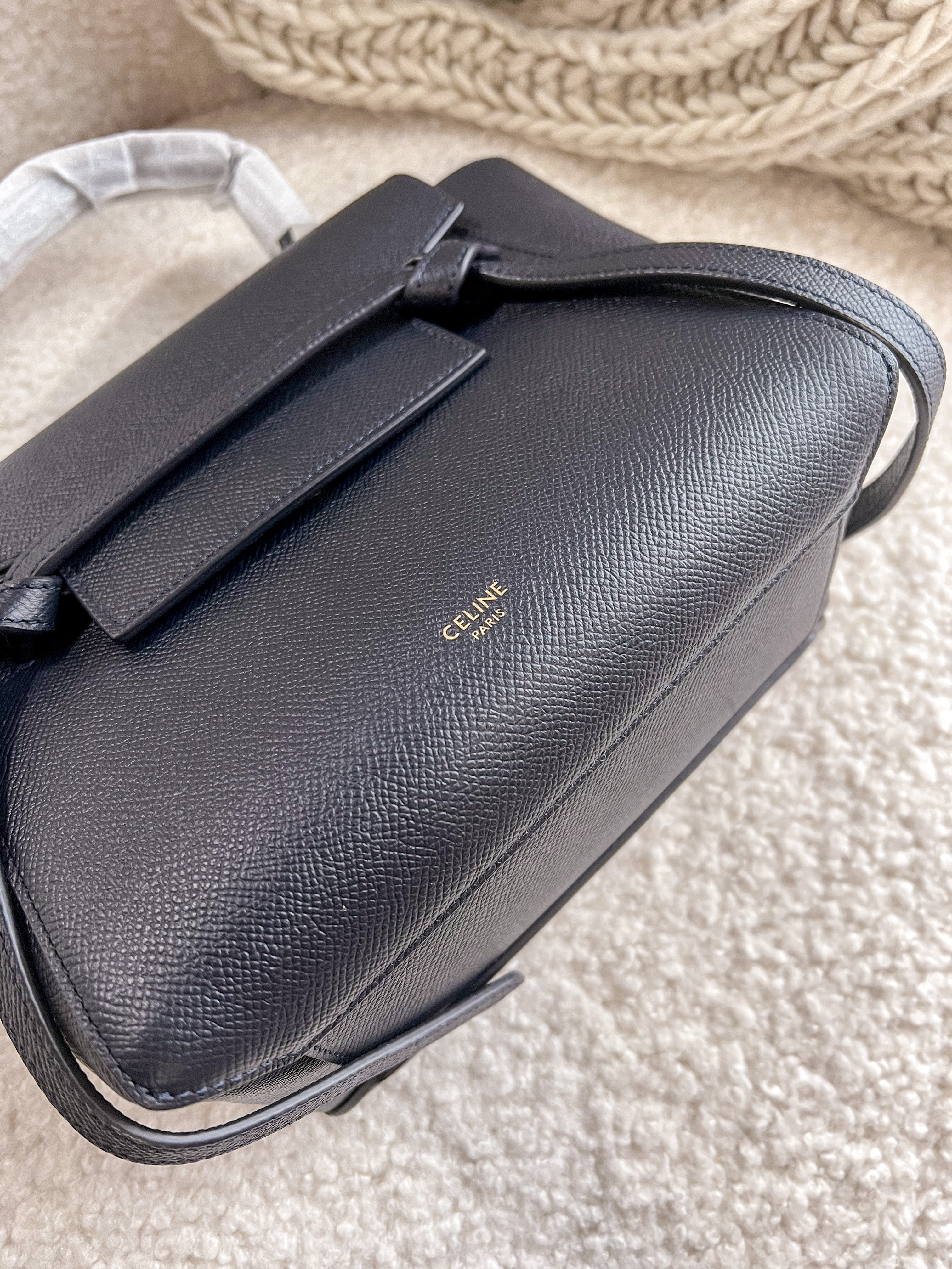 [TOP] CELINE Nano Belt Bag - Deep Navy Black