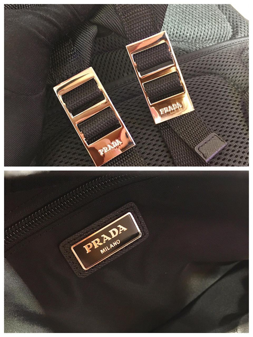 [TOP] PRADA Re-Nylon and Saffiano Leather Backpack - Black